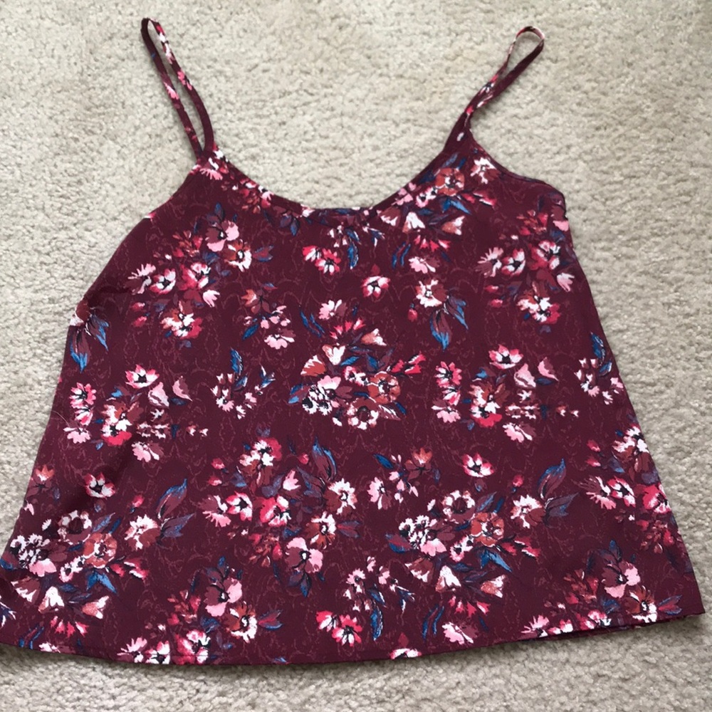 maroon hollister tank